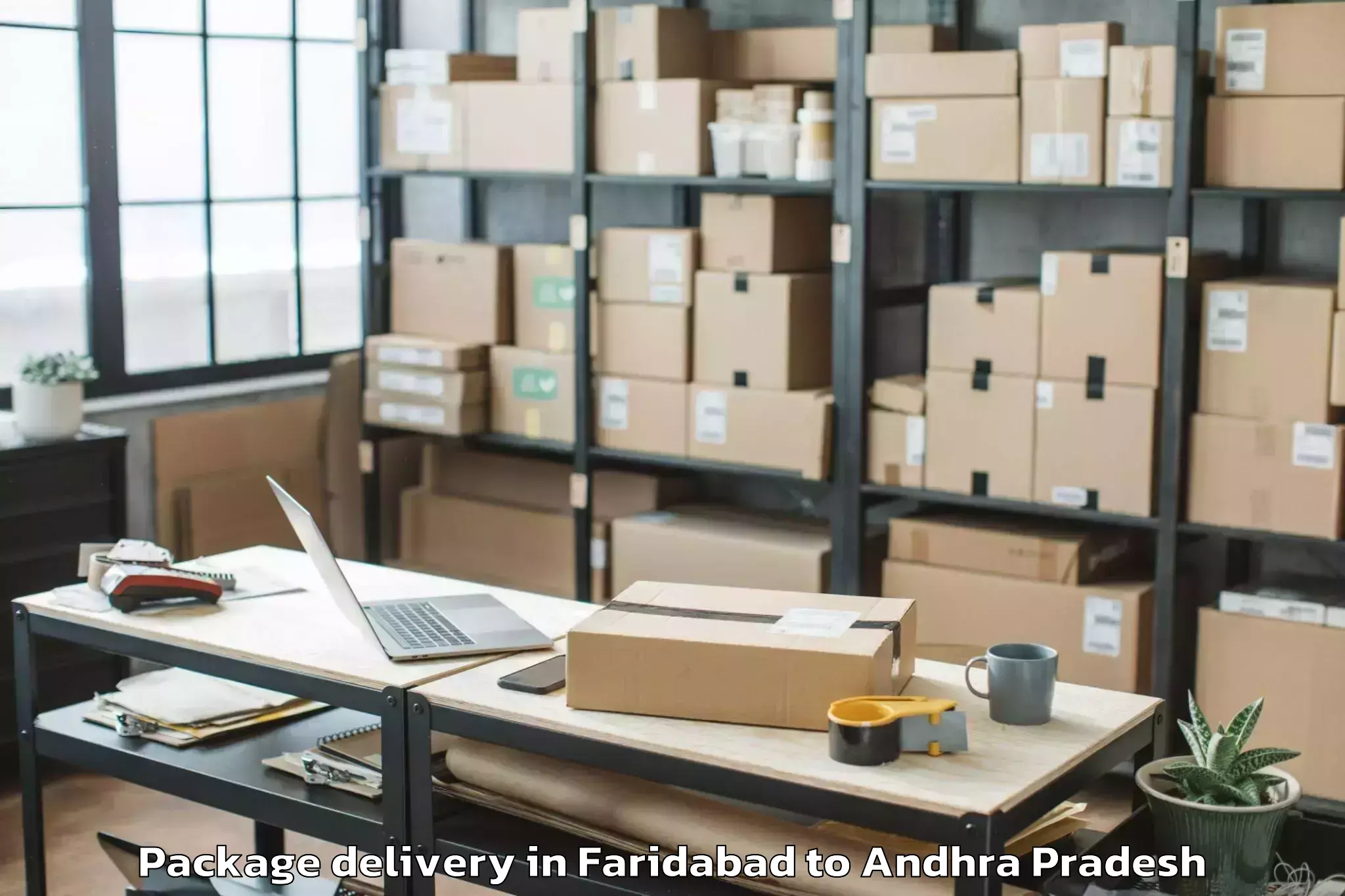 Affordable Faridabad to Nandigama Package Delivery